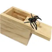 Spider Box Prank Toy Gag Gift Funny White Elephant Gifts for Adults, Wooden C...