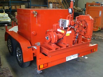 PERKINS FIRE FIGHTING FOAM/WATER TRAILER PUMP SET