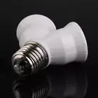 2Pcs E27 Base Light Lamp Bulb Socket 1 to 2 Splitter Adapter Converter Socket AU