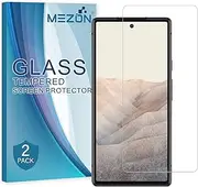 [MEZON] [2 Pack] Crystal Clear Premium 9H HD Tempered Glass Screen Protector for Google Pixel 6 (6.4") – Case Friendly, Shock Absorption (Pixel 6, 9H HD)