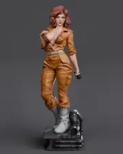April O'Neil Statue 3D Printed kit Unpainted/Unassembled