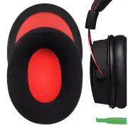 Geekria Ear Pads for HyperX Cloud 2, Cloud 3 Gaming Headphones (Black / Red)