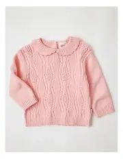 [Sprout] Chenille Peter Pan Jumper in Pale Pink