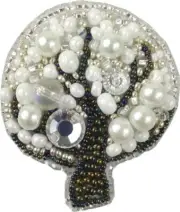 Crystal Art Beadwork kit for creating brooch BP-208C Tree