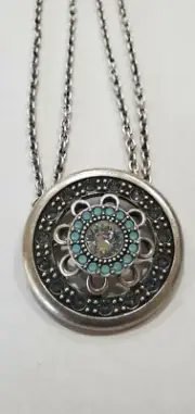 Touchstone Crystal by Swarovski Tribal DIsc Necklace 4433NF NIB