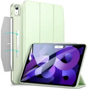 ESR 悅色全透 2020 iPad Air 4 (10.9 吋) 含磁扣平板保護套, 清新綠