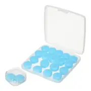 Silicone Earplugs, 27 Db Noise Cancelling Sleeping Ear Plugs (20 Pack, Blue)