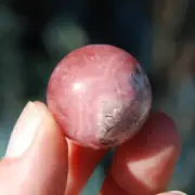 25mm 27g Rhodochrosite Crystal Sphere, Genuine Rhodochrosite Gemstone, Argentina