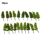 Model Trees Sand Table Toy Model Train Railroad 20Pcs Architecture Scenery
