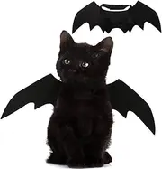 VANVENE Pet Cat Bat Wings for Halloween Party, Puppy Collar Leads Cosplay Bat Costume,Cute Puppy Cat Dress Up Accessories