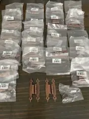 1 Pair 3/8" Offset Hinges Antique Copper NOS Cabinet Cupboard. LAUREY