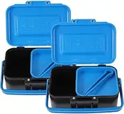 WHAMVOX 2Pcs Portable Fishing Tackle Box Organizer Multi Function Lures Box for Bait Supply Lightweight Professional Fishing Gear Storage Solution
