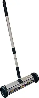 Magnetic Sweeper Mini Push-Type with Release, 13" Sweeping Width, Telescoping Handle, 1 each