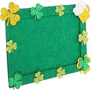 RORPOIR Patrick's Day Photo Booth Props Irish Picture Frame Shamrock Non-woven Fabric Decor for Party