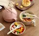 FB3842 日式小麥秸稈帶蓋泡麵碗/餐具組 (五件套) (3.8折)