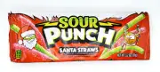Sour Punch Berry & Green Apple Fruit Santa Straws Candy - 2pk, 4pk, Case of 12