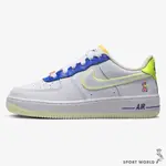 NIKE AF1 LV8 GS 大童 女鞋 休閒 白藍黃FB1393-111