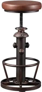 Vintage Swivel Bar Stools Industrial Leather Seat Bar Stool Fire Hydrant Design