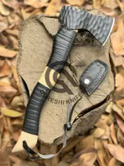 Hand Forged Axe , 16'' Axe Bushcraft axe, Viking axe, Throwing axe, Tomahawk axe