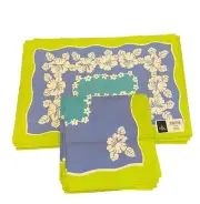 Lot Of 8 Placemats & 8 Napkin Set Home Wear "Luau" Placemats & Napkins Floral