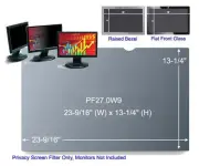 3M Black Frameless Privacy Filter for Desktop 27" Widescreen Monitor (16:9)