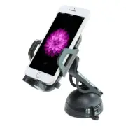 Car Mount Dash Windshield Phone Holder Glass Cradle Rotating for Smartphones