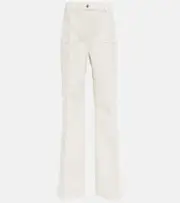 [Loro Piana] Loro Piana Danbeth straight cotton and linen pants AU 14 white