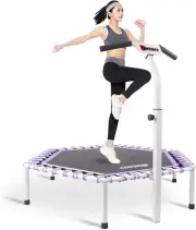 Gielmiy 48'’Fitness Trampoline，Indoor Mini Trampoline for Adults ，Rebounder T...