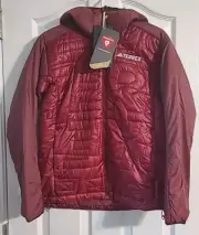 Adidas Terrex Xperior Varilite PrimaLoft Women's Small Red Hooded Jacket IB4182