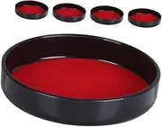 HOOTNEE 5pcs Velvet Leather Dice Cup Base Plate Noise Reduction for Dices Shaker Dice Storage Case Party Game Cup Lid