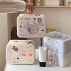 Square Shape Skincare Sorting Box With Handle Cosmetic Bag Makeup Box