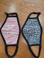 NWT ROXY Girl Kids Youth Reversible Face Mask Two 2 Pack (4 Masks) MSRP $36