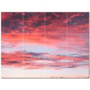 Clouds Ceramic Tile Wall Mural PT500372. 24" W x 18" H (12) 6x6 tiles