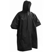 One Size Fits All Ground Sheet Vinyl Poncho Black Raincoat