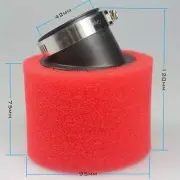 42mm Bent Angled Foam Air Filter Pod for 125 150cc PIT Quad Dirt Bike ATV Buggy