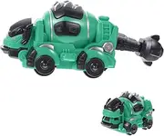 ERINGOGO Dinosaur Transformation Car Creative Pull Back Dinosaur Vehicle Cartoon Design Realistic Colors for Birthday and