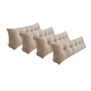 SOGA 4X 150cm Beige Triangular Wedge Bed Pillow Headboard Backrest Bedside Tatami Cushion Home Decor