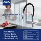 ACA Brass Kitchen Sink Mixer Laundry Pull Down 360° Swivel Spout Basin Faucet