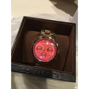 實拍 Michael Kors變色玫瑰金腕錶 三眼日曆黑色不鏽鋼帶女款腕錶 MK5940 5939 女錶