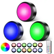 Push Lights with Remote Puck Lighting Battery Operated Tap Lights Button Stic...
