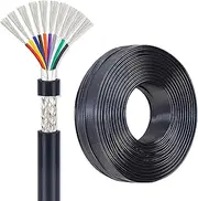 UL Certified 16/18/20/22/24 Gauge 10 Conductor Electrical Wire 30FT-200FT Shielded Wire 16/18/20/22/24AWG Electrical Wire，Low Voltage Cable Tinned Copper Hookup Wire PVC Cable(100ft,22AWG-10C)