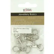 Ribtex Clasp Lobster Swivel-Silver 30mm (5 Piece)