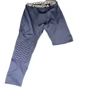 DEVOROPA One Right Padded Knee. Long Short Athletic Pants/shorts. Men XL Navy