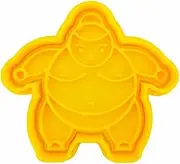 The Cookie Cutter Hub 9cm Japanese Sumo Wrestler Cookie Cutter and Matching Embosser for Cookies Biscuits Clay Baking Decoration