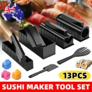 13x DIY Sushi Maker Making Kit Rice Roller Mold for Beginners Kitchen Tools AUS