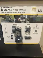 SCOSCHE MagicMount Charge Elite Window/Dash/Vent Mount Qi2 MagSafe iPhone 12 &Up