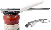 Kichwit Adjustable Jar Opener for Arthritis - All Metal Construction - Easily Opens 3/8" to 4" Jar and Bottle Lids - Free Bonus Bottle Opener Keychain Included