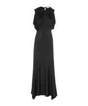 draped maxi dress FR40 Black