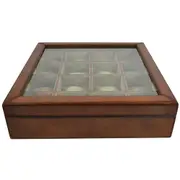 Leatherkart Leather Watch Box (16 Watches) - Tan