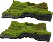 2pcs Simulated Moss Lawn Artificial Turf Grass Outdoor Fake Grass Turf Moss Rug Moss Mat Handmade Moss Carpet